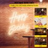 VEVOR Happy Birthday Neon Sign, 16.5" x 8" + 23" x 8" LED Neon Lights Signs, Adjustable Brightness with Remote Control and Power Adapter