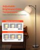 VEVOR Dimmable Floor Lamp, Color Temperature & Brightness Adjustable, Modern Standing Lamp with Remote Control, Foot Switch Floor Lamp for Living Room
