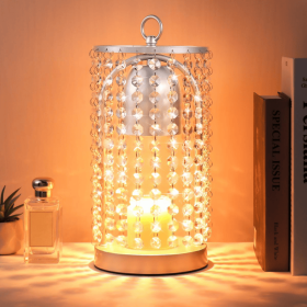 Modern Bedroom Home Candle Wax Melting Lamp With Timer Dimmer (Option: Silver)