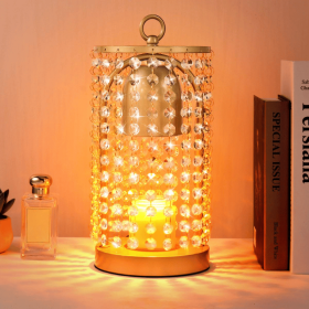 Modern Bedroom Home Candle Wax Melting Lamp With Timer Dimmer (Option: Gold)