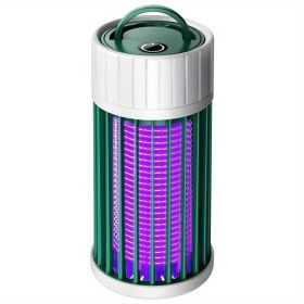 1pc Rechargeable Trend Pest Control Mosquitos Killing Machine Shock Mute Mosquito Killer Lamp Bedroom Mosquito Remover (Color: Green, Items: Recharge)