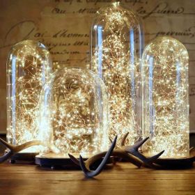 1pc 2032 Button Battery Copper Wire Lamp Romantic Interior Decoration Light Valentine's Day Bouquet Decoration Light Shopping Mall Atmosphere Lig (Color: White, size: 1m/3.28ft)