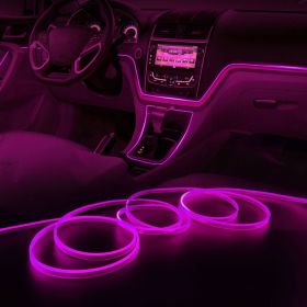 2M Automobile Atmosphere Lamp USB Dark-blue Car Interior Light Strip; LED Car Lights Interior For Dashboard Decorations (Color: PURPLE)