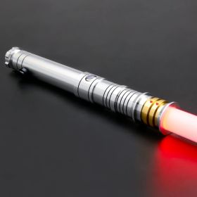 TXQSABER Smooth Swing Lightsaber Metal Hilt Heavy Dueling 12 Colors Changing Blaster Cosplay Bluetooth Laser Sword Kids Toys (Color: TSK-E11-B-SilverGold, version: Premium RGB)