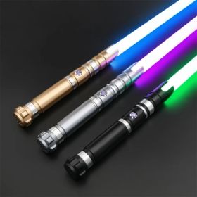 TXQSABER Force Heavy Dueling RGB / Neo Pixel Motion Control Lightsaber Infinite Colour Change Premium aluminium handle Jedi Sword Kids Toys (Color: TSK-E05-Black, version: Premium RGB)