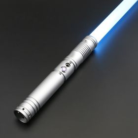 TXQSABER Force Heavy Dueling RGB / Neo Pixel Motion Control Lightsaber Infinite Colour Change Premium aluminium handle Jedi Sword Kids Toys (Color: TSK-E06-Silver, version: Premium RGB)