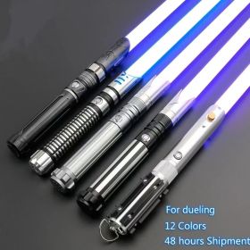 TXQSABER Force Heavy Dueling RGB / Neo Pixel Motion Control Lightsaber Infinite Colour Change Premium aluminium handle Jedi Sword Kids Toys (Color: TSK-E02-Gray, version: Premium RGB)