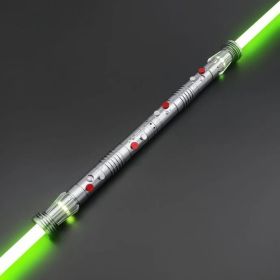 TXQSABER Darth Maul SNV4 2pcs Handle+Blade JEDI 27sound Double Lightsaber Toys Metal Hilt Light Smooth Swing Sword Laser Proffie (Color: Dath maul SE, version: SN-pixel)