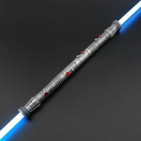 TXQSABER Darth Maul SNV4 2pcs Handle+Blade JEDI 27sound Double Lightsaber Toys Metal Hilt Light Smooth Swing Sword Laser Proffie (Color: Drath maul-weathered, version: Premium RGB)
