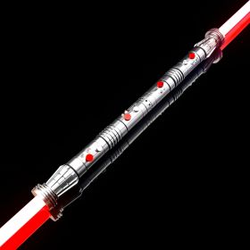TXQSABER Darth Maul SNV4 2pcs Handle+Blade JEDI 27sound Double Lightsaber Toys Metal Hilt Light Smooth Swing Sword Laser Proffie (Color: Darth maul, version: SN-pixel)