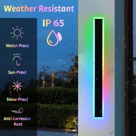 2 Packs Long Outdoor RGB LED Wall Lights (size: 60inch)