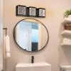 6 Lights Bathroom Light Fixtures,39-Inch Modern Bathroom LED Vanity Light Black,LED Crystal Glass Bathroom Light Fixtures Over Mirror